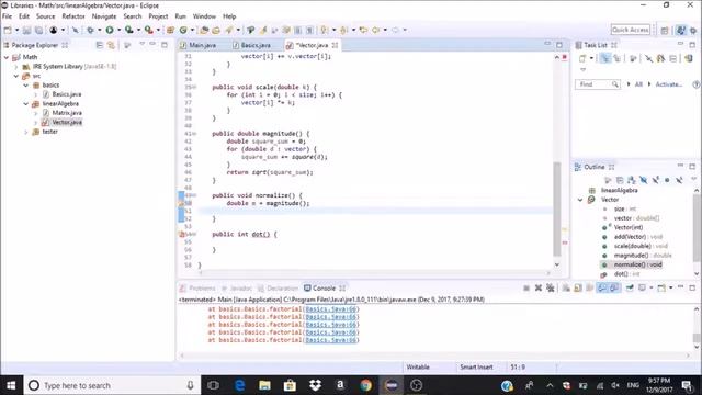 Making Math Library in Java (Part 3 - Vectors)