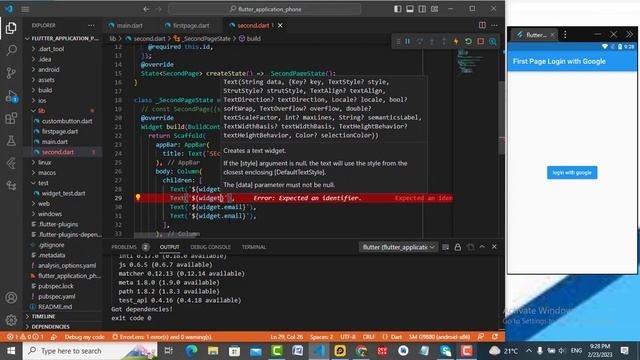 Login with google in flutter | google login flutter|code to login with  google in flutter.#flutter.