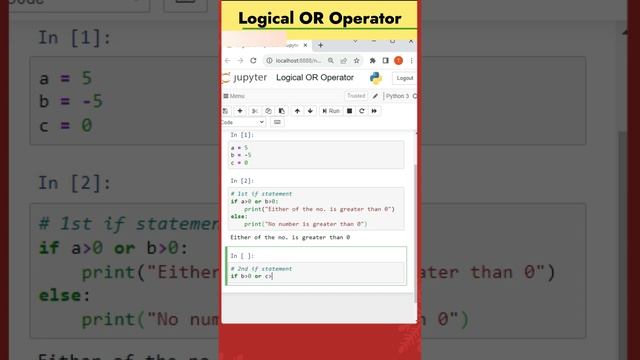 8 - Logical OR Operator | Logical Operators | Python Coding
