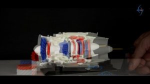 Масштабная 3D печатная модель турбины самолета