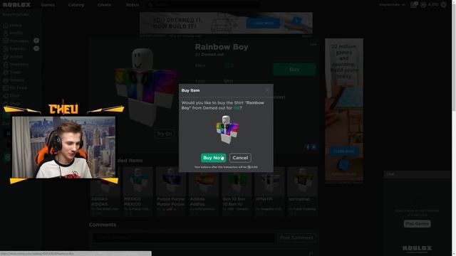 СОЗДАЮ СВОЙ СКИН В ROBLOX! ЗАДОНАТИЛ 4.500 РОБУКСОВ! смотреть онлайн