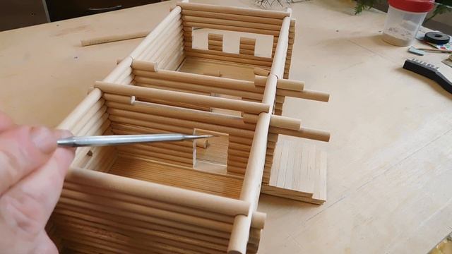 Модель старинной избы. Ход работ, ошибки. смотреть онлайн