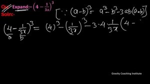 Q86 | Expand (4-1/3x)^3 | Find the cube of 4-1/3x | Evaluate  (4-1/3x)^3