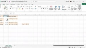 Microsoft Excel Confidence Interval Critical Values (z)