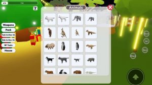 Playing animal simulator on Roblox