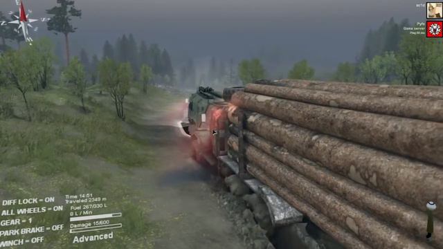 Spintires #4 Все прелести коопа. Карта "Равнина" смотреть онлайн