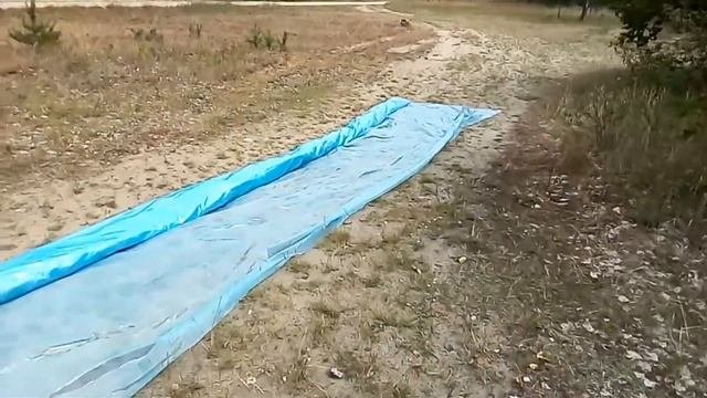 Покраска пленки для теплицы валиком (притенение) 270 м2