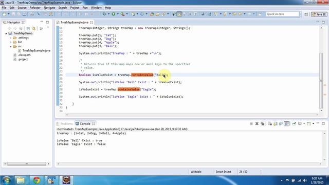 How to check value exists or not in TreeMap? | TreeMap (ContainsValue) смотреть онлайн