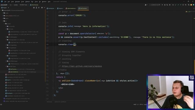 #JavaScript30 - Obiekt CONSOLE! DevTools TRICKS in React 8/30