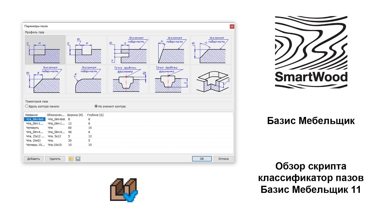 Пазы Базис Мебельщик