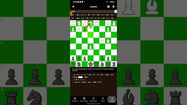Выигрыш ферзя в контр атаке Алабина!! #шахматы #chess #ловушка
