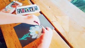 Мастер класс: Рисуем сухой пастелью, бабочка на цветке