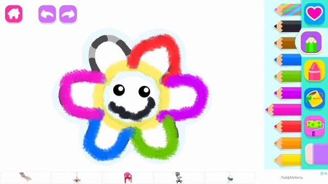 Раскраска детская! Рисовалка! Обучающая игра!