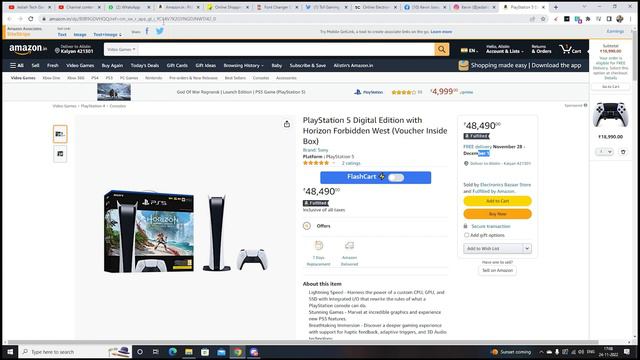 PS5 DIGITAL & DISC BOTH VERSION AVAILABLE AT AMAZON | #ps5restockindia