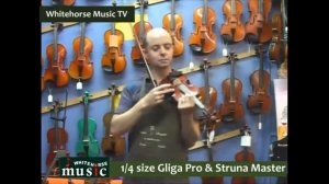 Violin Review for Child Size 1/4 violin.  Gliga Pro vs. Struna Master Quarter SIZE!