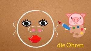 Немецкий язык. Части лица на немецком языке. Уроки немецкого с нуля. Занятие 13