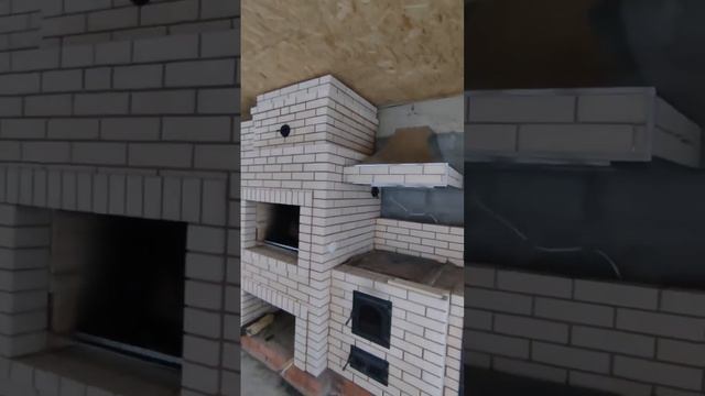 Барбекю комплекс из кирпича по нашему проекту #барбекюкомплекс #мангал