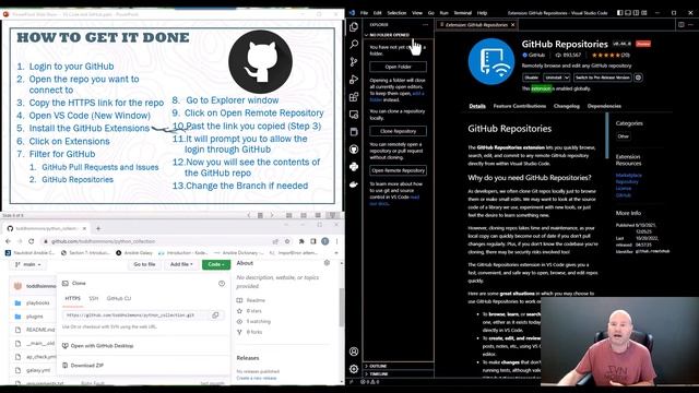 How to Link VS Code to a GitHub Repo смотреть онлайн