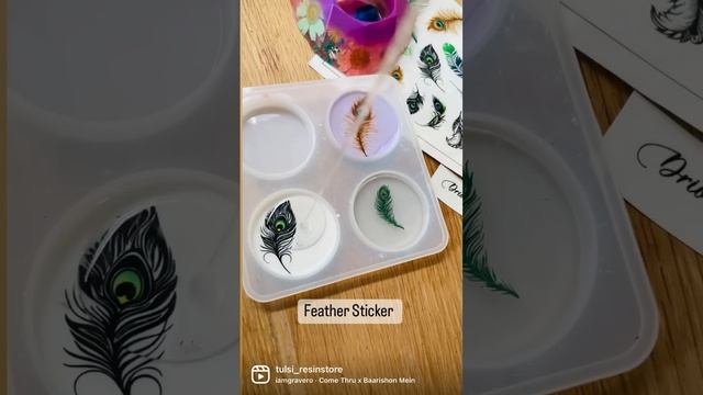 Feather Resin Keychain/ Resin art for beginners/Resin tutorials for free/ Epoxy Resin