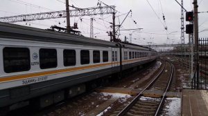 Электропоезд ЭД4МКу-0151, отправление с Киевского вокзала в "Новопеределкино".