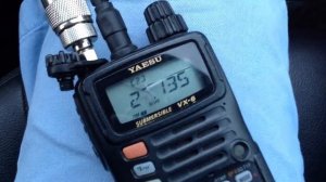 Тест радиостанции Yaesu VX-6R на прием Си-Би диапазона. Частота 27.135