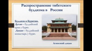 Урок ОДНКНР "Буддизм в России"