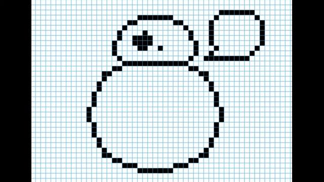 Как нарисовать дроида по клеточкам смотреть онлайн