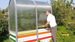 Раздвижной парник-теплица из поликарбоната