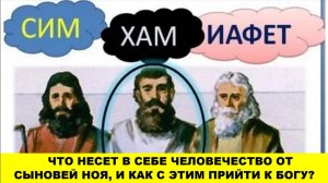 ЧТО НЕСЕТ В СЕБЕ ЧЕЛОВЕЧЕСТВО ОТ СЫНОВЕЙ НОЯ, И КАК С ЭТИМ ПРИЙТИ К БОГУ?