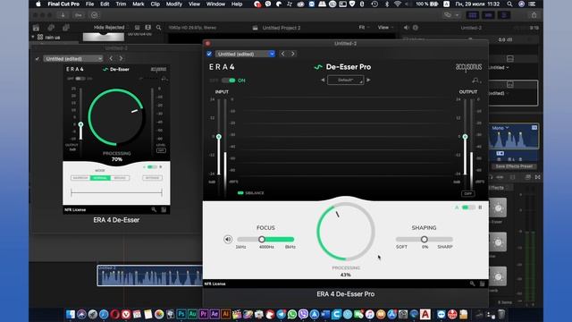 Монтаж видео в FCPX. Обработка аудио с помощью плагинов от ERA 4 Bundle смотреть онлайн