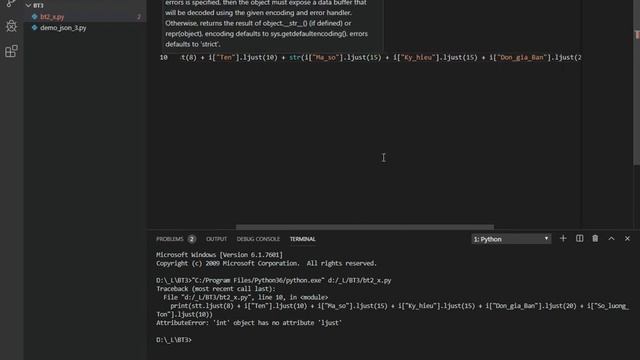 Python - LPY2 - Buoi 3.3 - JSON - Ghi CSV - Lập trình nâng cao смотреть онлайн