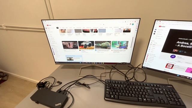 Connecting two monitors-Lenovo thinkpad hybrid USB-C to USB-A Dock смотреть онлайн