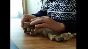 куб магический | кубик змейка | как собрать куб 4•4 | головоломка кубик деревянный на нитке сложить