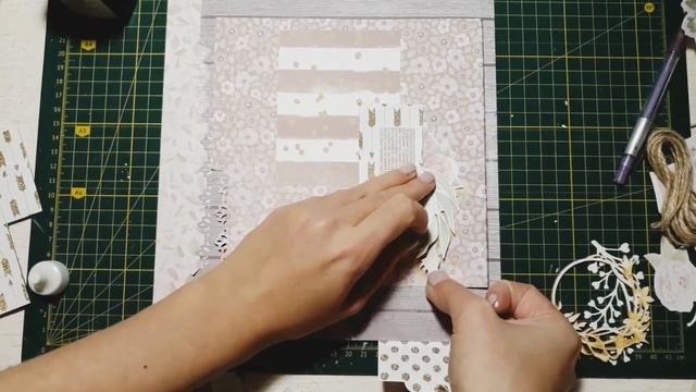 Мастер класс.Третий разворот альбома. Скрапбукинг. Tutorial. Scrapbook. смотреть онлайн