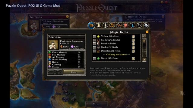 Puzzle Quest: Puzzle Quest 2 UI & Gems Mod смотреть онлайн