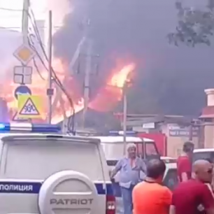 Ужасный пожар в Ростове и взрыв газа
