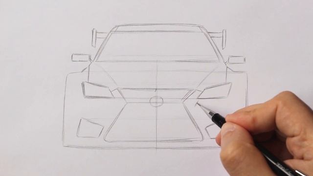 Как нарисовать машину Лексус #РисуемДома