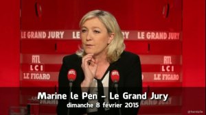 Marine Le Pen - Le Grand Jury - 8 février 2015