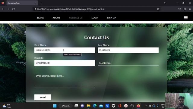 created a webpage by HTML and CSS