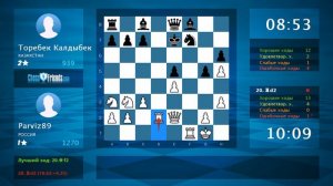 Chess Game Analysis: Parviz89 - Торебек Калдыбек : 1-0 (By ChessFriends.com)