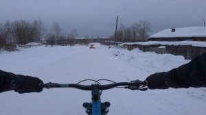 "Зимние велоприключения" Прокатились по лесным дорогам за Веселовкой #mtb