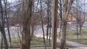 Пожарный урал едет с вызова г.Курск