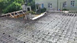 Заливка плиты перекрытия