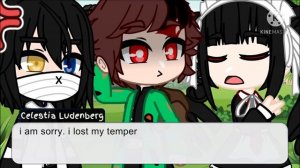 Celestia Ludenberg meets Demon slayer {part 1}