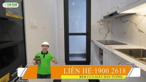 Công trình sàn gỗ - giấy dán tường - rèm cửa - vật liệu ốp tường cho căn hộ Imperia SkyGarden 75m2