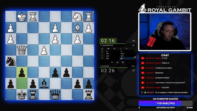 [RU] Шахматы. Игра со зрителями. Lichess.org LIVE №12 |  29.07.2022