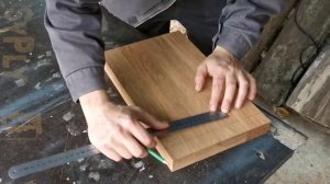 Дубовая кухонная доска из дров с горчичной пропиткой