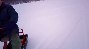 Мини снегоход для рыбалки