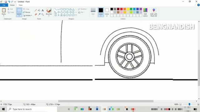 How to Draw Citroen Car on computer using Ms Paint | Car Drawing Tutorial. смотреть онлайн