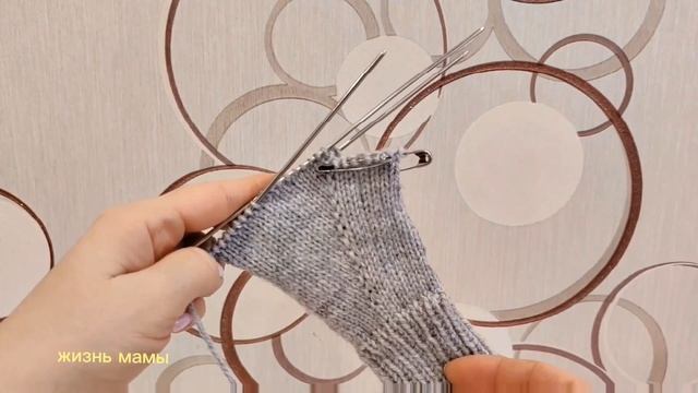 ВАРЕЖКИ спицами С ИНДИЙСКИМ КЛИНОМ !